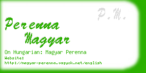 perenna magyar business card